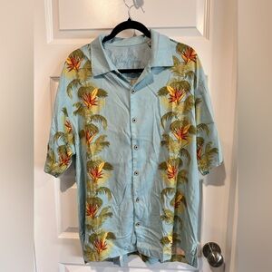 Tommy Bahama Men’s Blue Bird of Paradise Vintage Aloha Shirt – EUC